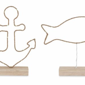 Display/Aufsteller "Fisch/Anker" 2-tlg, mit LED-Beleuchtung