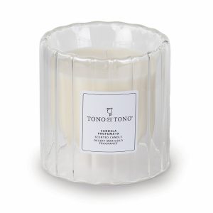 Duftkerze in Glasbehälter Ø10xH:10cm,240g, weiß