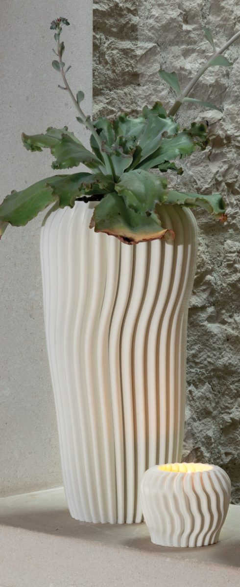 Pflanzengefäß Wave Ø22cm H: 47cm