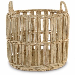 Henkel-Korb rund geflochten 2-tlg, Ø39x37/Ø29x29cm