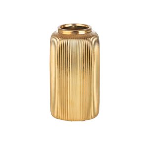 Tischvase, Ø5/ 8cm H:15,5cm, gold