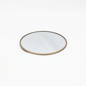 Spiegelplatte gold umrandet, Ø20cm
