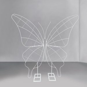 Schmetterling, 250xH:250cm, weiß