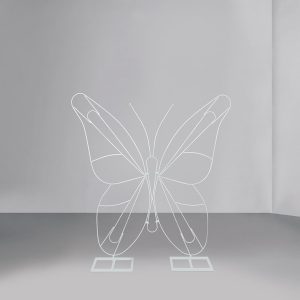 Schmetterling, 180xH:180cm, weiß