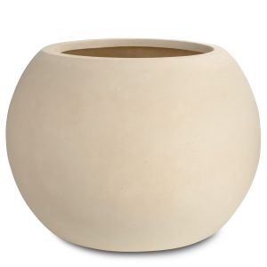 Polystone Pflanzgefäß Globe, Ø80cm, H:57 cm, creme
