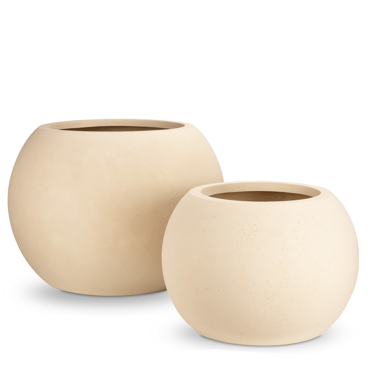 Polystone Pflanzgefäß Globe, Ø80cm, H:57 cm, creme – Bild 3