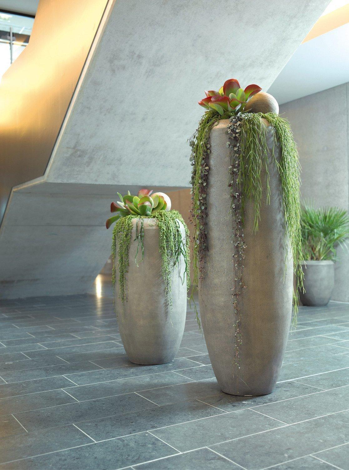 Cigar Bodenvase, Ø54cm, H:150 cm, grau – Bild 4