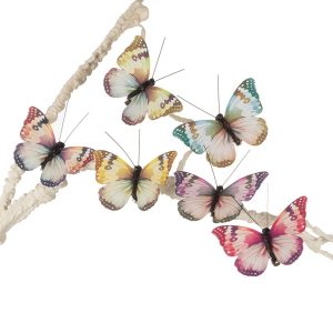 Deko-Schmetterlinge, Ø8cm, 12-teilig, bunt mit Clip