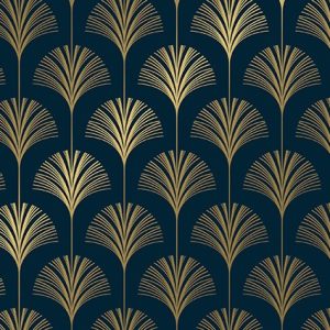 Secare Rolle "midnight gold fan", 70cm x L:200m