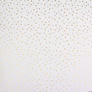 Secare-Rolle "Mini stars" B:70cm/L:100m, silber/gold/weiß