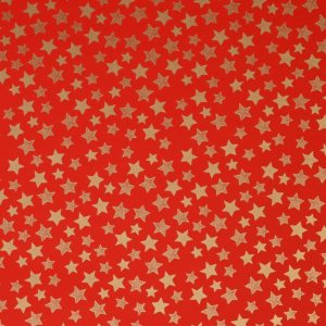 Secare-Rolle "Stars classic" B:70cm/L:100m, gold/rot