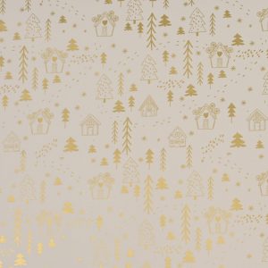 Secare-Rolle "Village" B:70cm/L:100m, gold/weiß