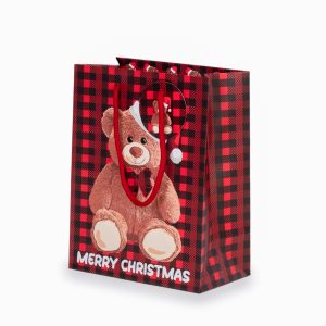 Tragetasche "Teddy" 18x10x23cm, rot