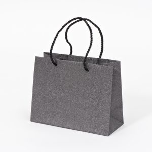 Tragetasche "Glitter"23x10x18cm, anthrazit