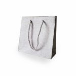 Tragetasche "Glitter"15,5x5,5x15,5cm, silber