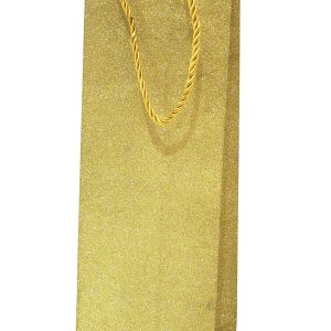 Flaschentasche "Glitter"12x9x36cm, gold