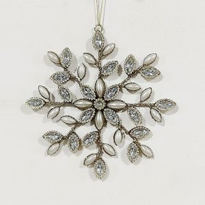 Schneeflocke-Kristall Ø15cm, champagner