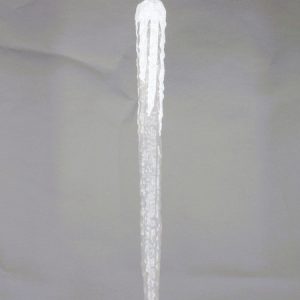 Eiszapfen L:60cm, matt-transparent mit Glitter