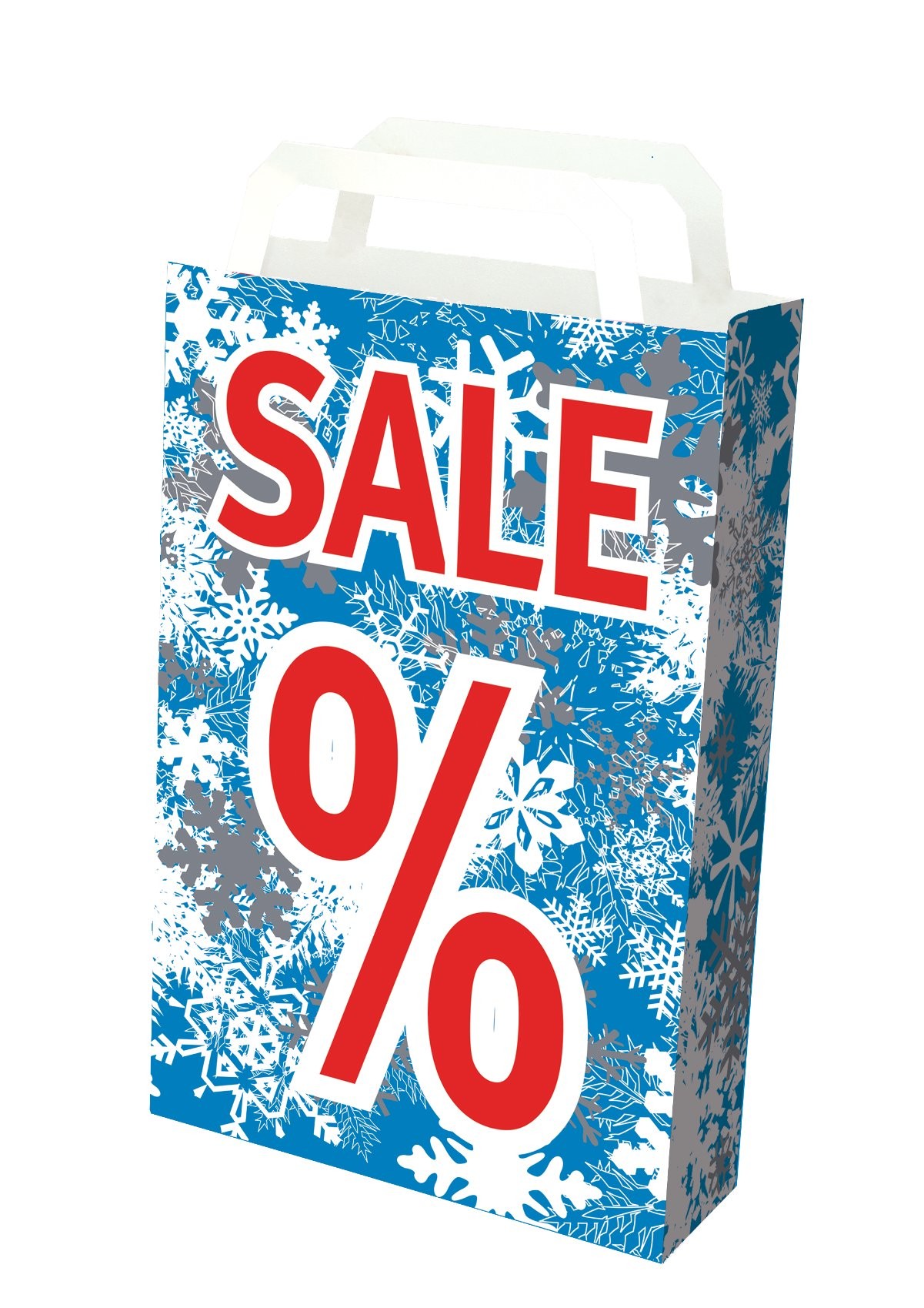Dekotasche Eiskristalle-SALE-%, DIN A1