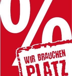 Langbahn "Radikal reduziert, wir brauchen Platz" 48x138cm