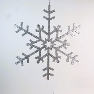Schneekristall Ø101cm, silber-glitter