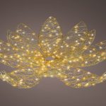 Micro LED Blume Metall flash-effekt Outdoor, Ø58xH:16cm