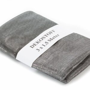 Dekostoff Glitternetz B:150cm x 300cm, anthrazit(dk.grau)