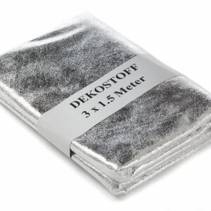 Dekostoff Suede B:150 x 300cm, silber