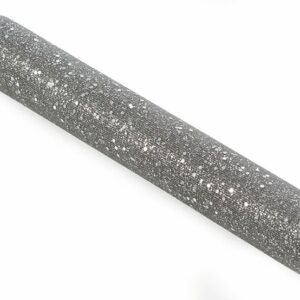 Tüll mit Punkten B:35 x 200cm, dk.grau/silber
