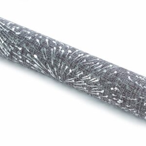 Leinen mit Sternenregen B:35 x 200cm, grau/silber