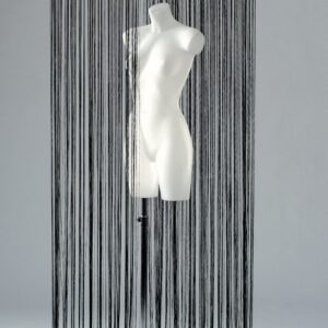 Fadenvorhang, schwarz, B:90 x L:250cm, flammhemmend