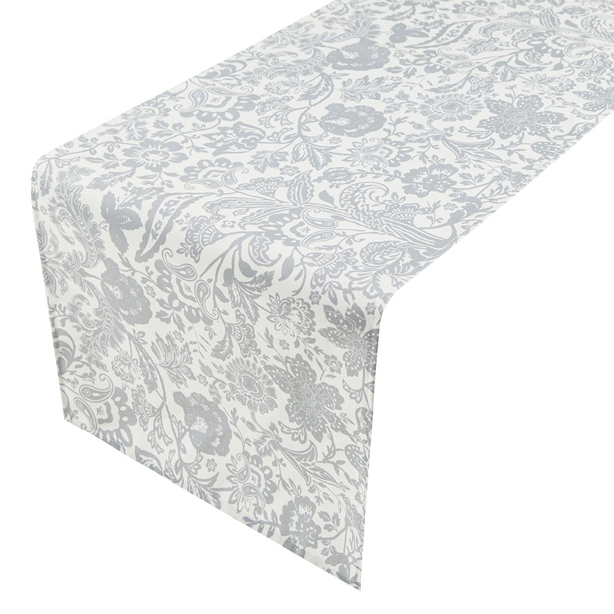 Tischläufer "Paisley Flower" B:42xL:145cm, h'grau