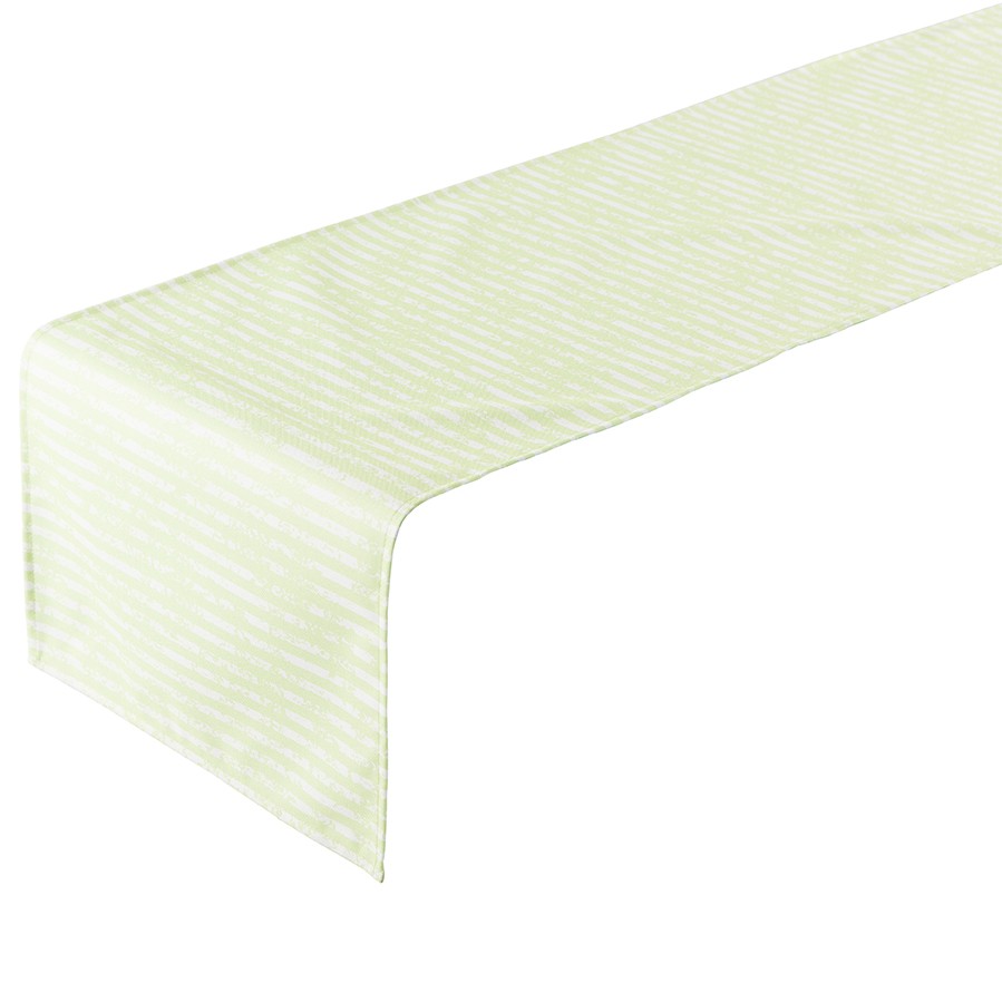 Outdoor-Tischläufer Little Stripes 42x145cm, hellgrün