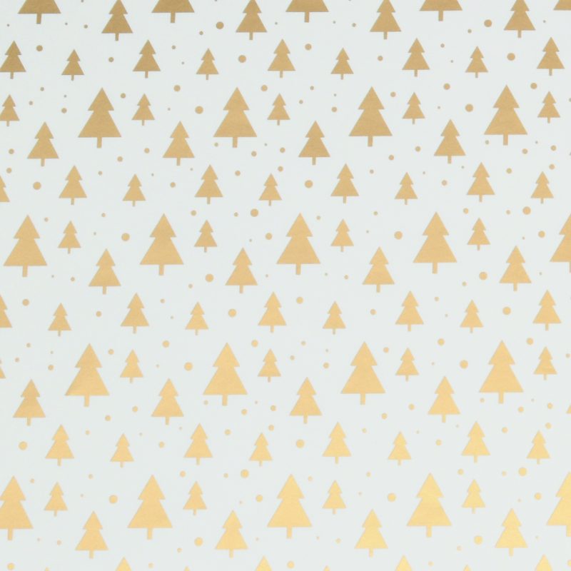 Secare-Rolle "Trees" B:70cm x L:250m, weiss/gold
