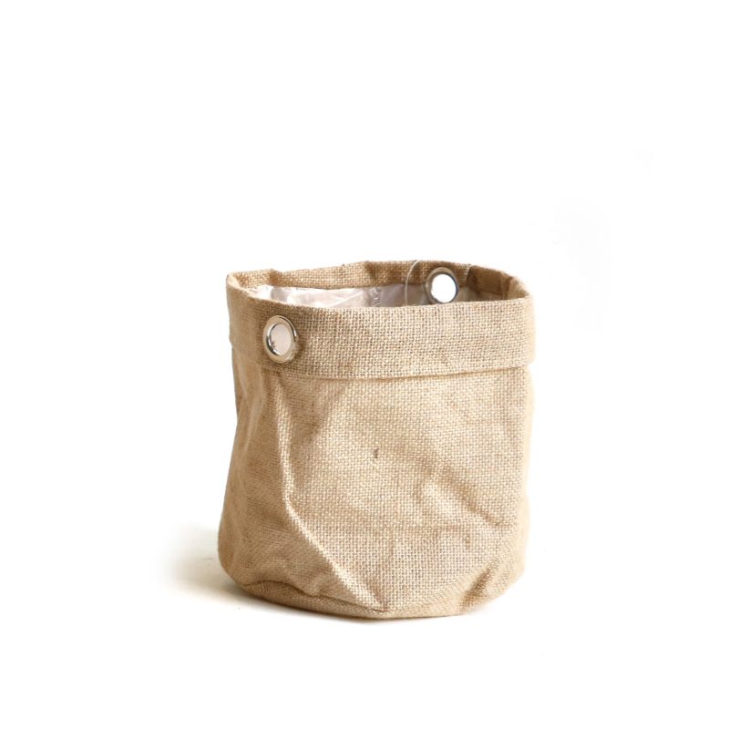 Pflanz-, Aufbewahrungsbeutel Ø13xH:13cm, Jute