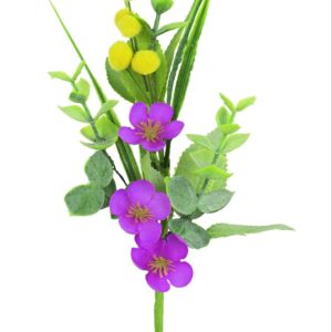 Blüten-Pick 27cm, pink/gelb