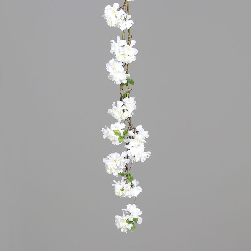 Kirschblüten Girlande, L:129 cm, creme/weiß