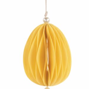Waben-Ei-Aufhänger H:16cm, gelb