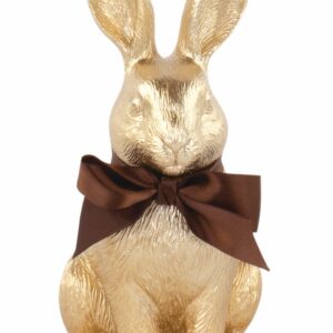 Hase mit Schleife H:15cm, gold