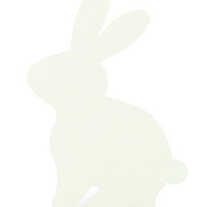 Hasen-Display, sitzend, weiß, H:40cm
