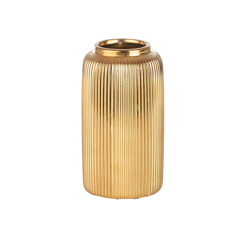Tischvase, Ø5/ 8cm H:15,5cm, gold