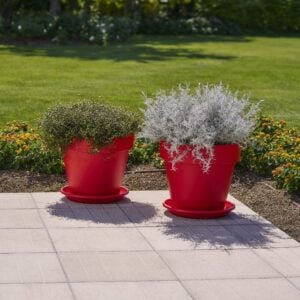 Pflanzkübel Mitu Pac Ø30xH:27cm, rot