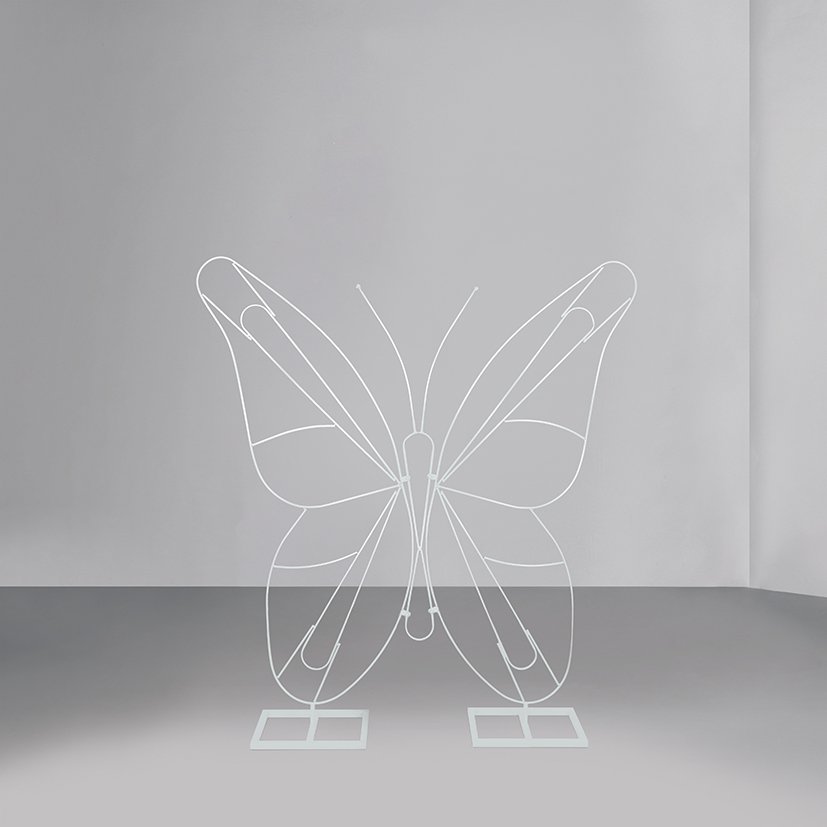Schmetterling, 180xH:180cm, weiß