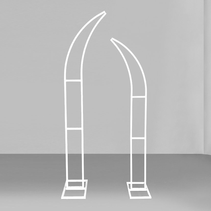 Rosenbogen, 2-teilig, H:180 + 210cm, weiß