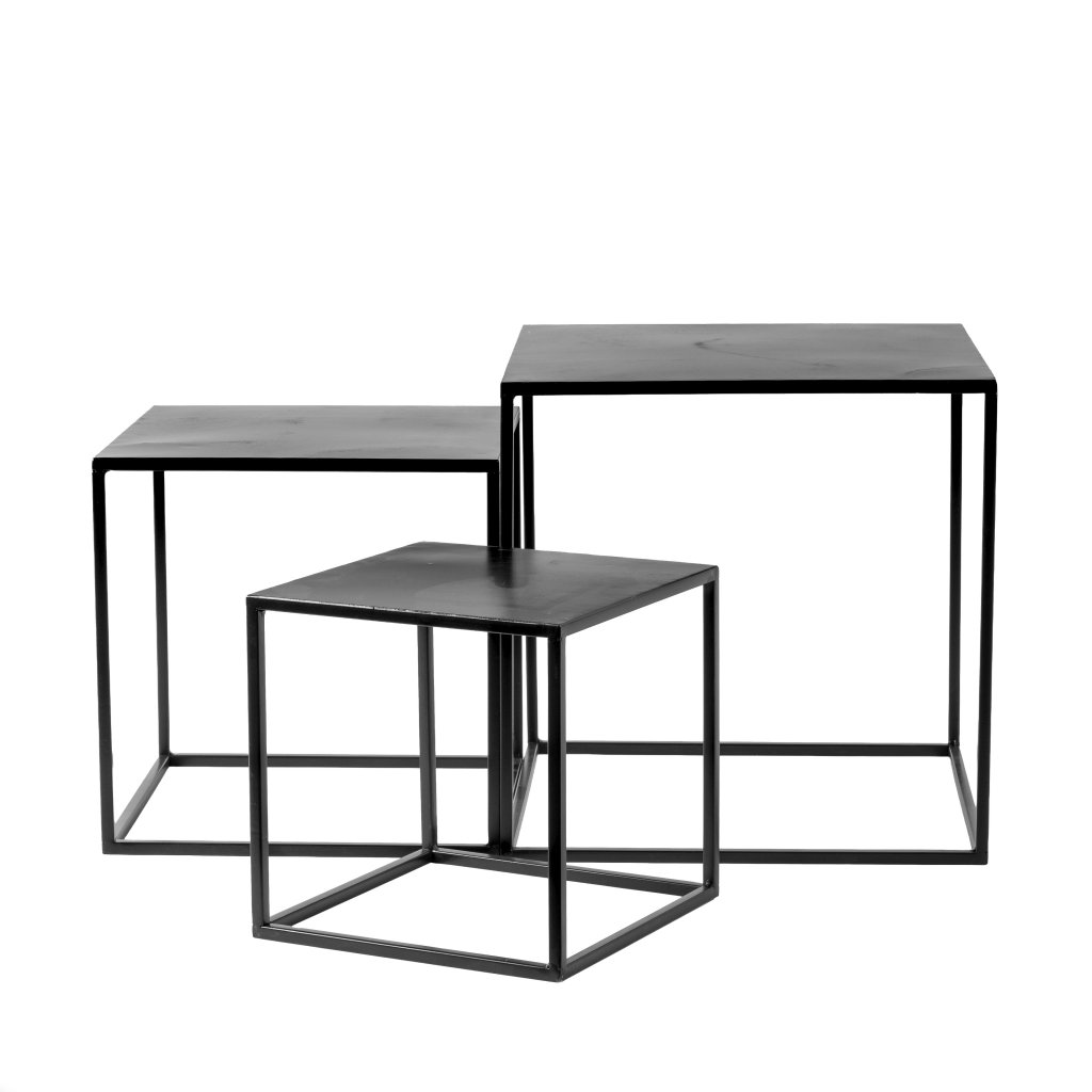 Würfelregal, 3-teilig, 20/25/30cm, schwarz