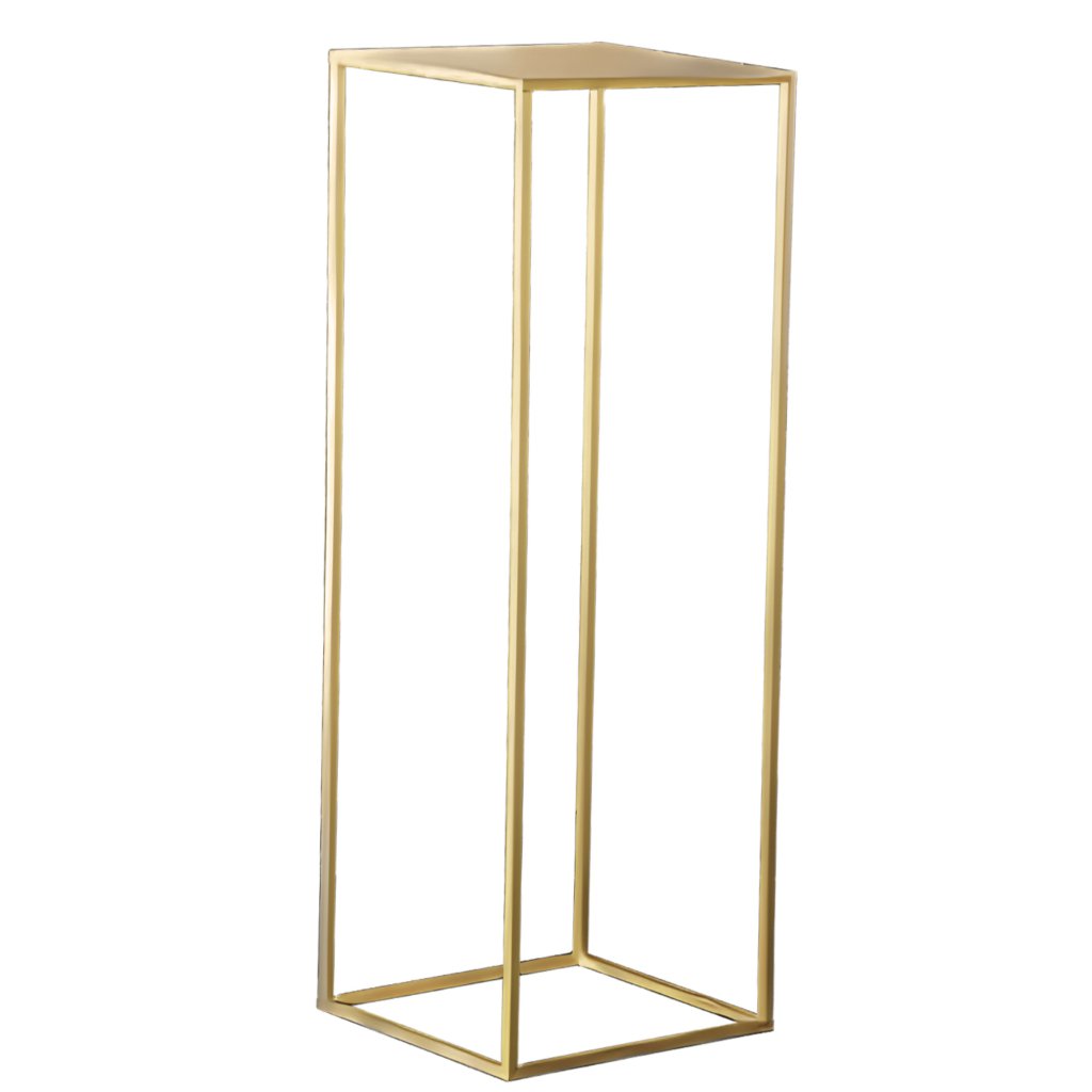 Würfelregal, Ø27cm H:80cm, gold
