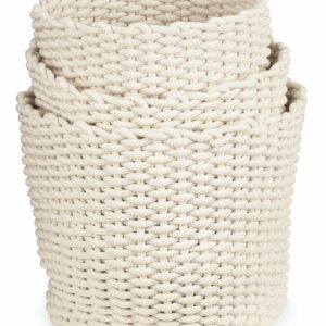 Korb rund geflochten 3-tlg., Ø32x32/Ø39x35/Ø43x37cm