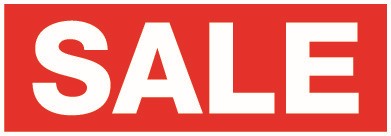 Ankleber SALE, 138x48cm