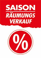 Rahmenplakat DIN A1 "Saison Räumungsverkauf"