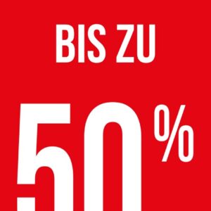 Plakat SALE bis zu 50 %, 48x138cm